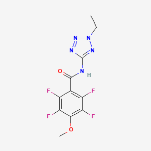 molecular formula C11H9F4N5O2 B4665802 N-(2-ethyl-2H-tetrazol-5-yl)-2,3,5,6-tetrafluoro-4-methoxybenzamide 