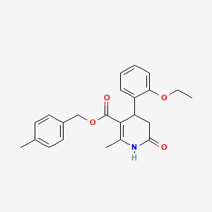molecular formula C23H25NO4 B4665810 4-methylbenzyl 4-(2-ethoxyphenyl)-2-methyl-6-oxo-1,4,5,6-tetrahydro-3-pyridinecarboxylate 