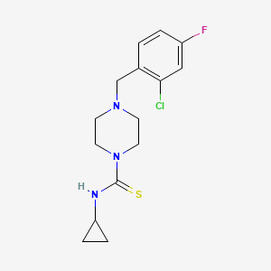 molecular formula C15H19ClFN3S B4665823 4-(2-chloro-4-fluorobenzyl)-N-cyclopropyl-1-piperazinecarbothioamide 