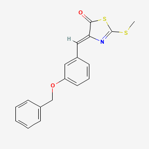 molecular formula C18H15NO2S2 B4665861 4-[3-(benzyloxy)benzylidene]-2-(methylthio)-1,3-thiazol-5(4H)-one 