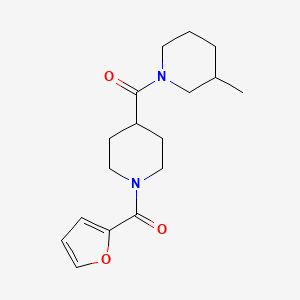 molecular formula C17H24N2O3 B4665876 1-{[1-(2-furoyl)piperidin-4-yl]carbonyl}-3-methylpiperidine 