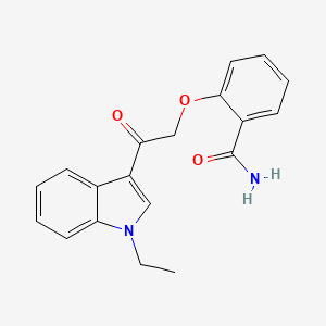 molecular formula C19H18N2O3 B4665893 2-[2-(1-ethyl-1H-indol-3-yl)-2-oxoethoxy]benzamide 