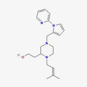 2-(1-(3-methyl-2-buten-1-yl)-4-{[1-(2-pyridinyl)-1H-pyrrol-2-yl]methyl}-2-piperazinyl)ethanol