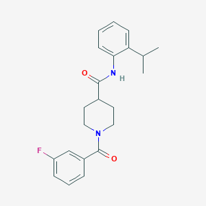 1-(3-fluorobenzoyl)-N-(2-isopropylphenyl)-4-piperidinecarboxamide