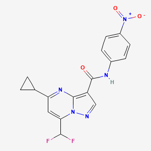 5-cyclopropyl-7-(difluoromethyl)-N-(4-nitrophenyl)pyrazolo[1,5-a]pyrimidine-3-carboxamide
