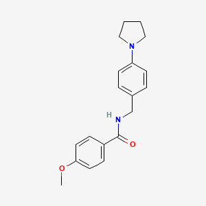 molecular formula C19H22N2O2 B4665913 4-methoxy-N-[4-(1-pyrrolidinyl)benzyl]benzamide 