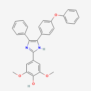 molecular formula C29H24N2O4 B4665923 2,6-dimethoxy-4-[4-(4-phenoxyphenyl)-5-phenyl-1H-imidazol-2-yl]phenol 