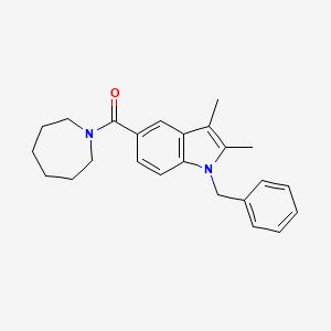 molecular formula C24H28N2O B4665930 5-(1-azepanylcarbonyl)-1-benzyl-2,3-dimethyl-1H-indole 