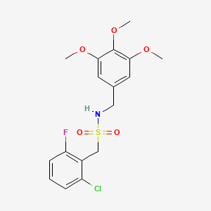 molecular formula C17H19ClFNO5S B4665942 1-(2-chloro-6-fluorophenyl)-N-(3,4,5-trimethoxybenzyl)methanesulfonamide 