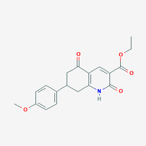 molecular formula C19H19NO5 B4665945 ethyl 7-(4-methoxyphenyl)-2,5-dioxo-1,2,5,6,7,8-hexahydro-3-quinolinecarboxylate 