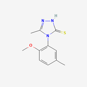 molecular formula C11H13N3OS B4665946 4-(2-methoxy-5-methylphenyl)-5-methyl-4H-1,2,4-triazole-3-thiol 