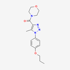 molecular formula C17H22N4O3 B4665991 4-{[5-methyl-1-(4-propoxyphenyl)-1H-1,2,3-triazol-4-yl]carbonyl}morpholine 