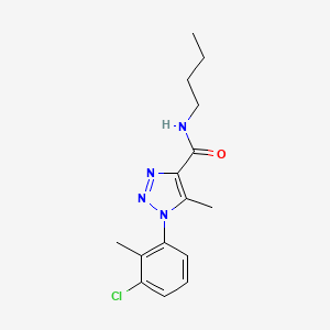 molecular formula C15H19ClN4O B4666000 N-butyl-1-(3-chloro-2-methylphenyl)-5-methyl-1H-1,2,3-triazole-4-carboxamide 
