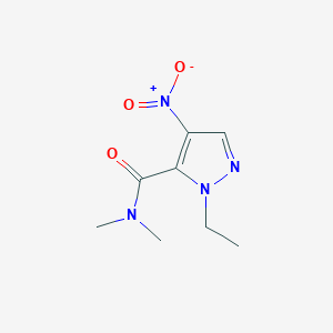 molecular formula C8H12N4O3 B4666006 1-ethyl-N,N-dimethyl-4-nitro-1H-pyrazole-5-carboxamide 