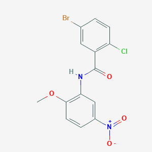 molecular formula C14H10BrClN2O4 B4666020 5-bromo-2-chloro-N-(2-methoxy-5-nitrophenyl)benzamide 