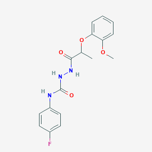 molecular formula C17H18FN3O4 B4666024 N-(4-fluorophenyl)-2-[2-(2-methoxyphenoxy)propanoyl]hydrazinecarboxamide 