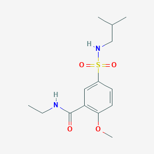 molecular formula C14H22N2O4S B4666028 N-ethyl-5-[(isobutylamino)sulfonyl]-2-methoxybenzamide 