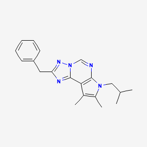 2-benzyl-7-isobutyl-8,9-dimethyl-7H-pyrrolo[3,2-e][1,2,4]triazolo[1,5-c]pyrimidine