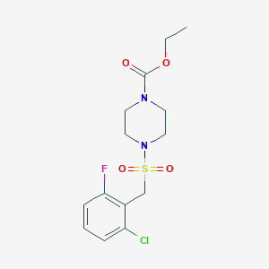 molecular formula C14H18ClFN2O4S B4666071 ethyl 4-[(2-chloro-6-fluorobenzyl)sulfonyl]-1-piperazinecarboxylate 