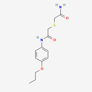 2-[(2-amino-2-oxoethyl)thio]-N-(4-propoxyphenyl)acetamide