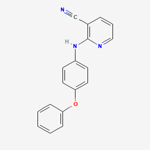 molecular formula C18H13N3O B4666092 2-[(4-phenoxyphenyl)amino]nicotinonitrile 