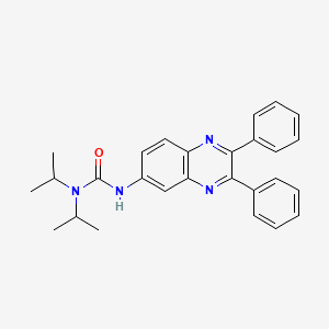 molecular formula C27H28N4O B4666125 N'-(2,3-diphenyl-6-quinoxalinyl)-N,N-diisopropylurea 