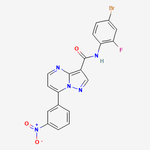 N-(4-bromo-2-fluorophenyl)-7-(3-nitrophenyl)pyrazolo[1,5-a]pyrimidine-3-carboxamide