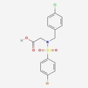 N-[(4-bromophenyl)sulfonyl]-N-(4-chlorobenzyl)glycine