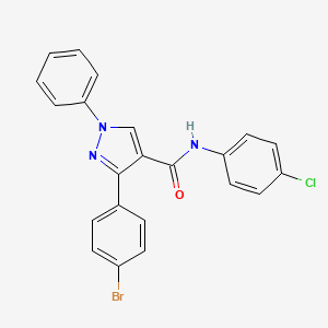 3-(4-bromophenyl)-N-(4-chlorophenyl)-1-phenyl-1H-pyrazole-4-carboxamide