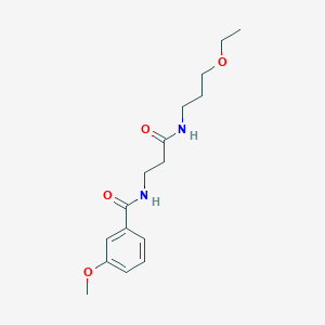 molecular formula C16H24N2O4 B4666158 N-{3-[(3-ethoxypropyl)amino]-3-oxopropyl}-3-methoxybenzamide 