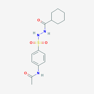molecular formula C15H21N3O4S B466616 N-(4-{[2-(cyclohexylcarbonyl)hydrazino]sulfonyl}phenyl)acetamide CAS No. 5772-37-2