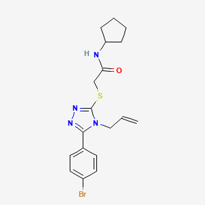 2-{[4-allyl-5-(4-bromophenyl)-4H-1,2,4-triazol-3-yl]thio}-N-cyclopentylacetamide