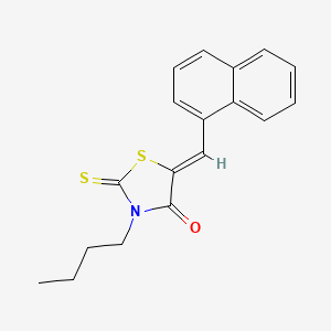 molecular formula C18H17NOS2 B4666188 3-butyl-5-(1-naphthylmethylene)-2-thioxo-1,3-thiazolidin-4-one 