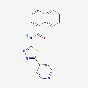 N-[5-(4-pyridinyl)-1,3,4-thiadiazol-2-yl]-1-naphthamide