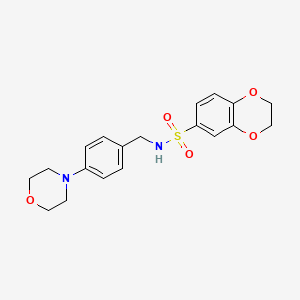 molecular formula C19H22N2O5S B4666250 N-[4-(4-morpholinyl)benzyl]-2,3-dihydro-1,4-benzodioxine-6-sulfonamide 