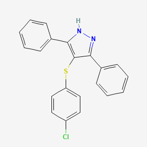 4-[(4-chlorophenyl)thio]-3,5-diphenyl-1H-pyrazole