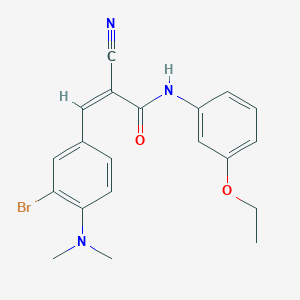 molecular formula C20H20BrN3O2 B4666263 3-[3-bromo-4-(dimethylamino)phenyl]-2-cyano-N-(3-ethoxyphenyl)acrylamide 