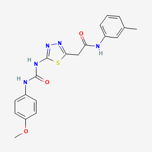 2-[5-({[(4-methoxyphenyl)amino]carbonyl}amino)-1,3,4-thiadiazol-2-yl]-N-(3-methylphenyl)acetamide