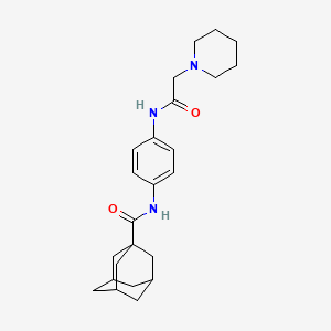 molecular formula C24H33N3O2 B4666274 N-(4-{[2-(1-piperidinyl)acetyl]amino}phenyl)-1-adamantanecarboxamide 