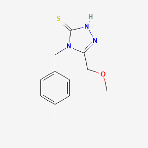 molecular formula C12H15N3OS B4666301 5-(methoxymethyl)-4-(4-methylbenzyl)-4H-1,2,4-triazole-3-thiol 