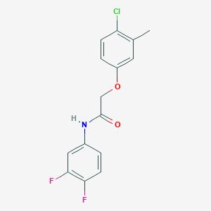 molecular formula C15H12ClF2NO2 B4666317 2-(4-chloro-3-methylphenoxy)-N-(3,4-difluorophenyl)acetamide 