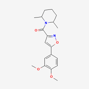 1-{[5-(3,4-dimethoxyphenyl)-3-isoxazolyl]carbonyl}-2,6-dimethylpiperidine