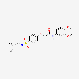 2-(4-{[benzyl(methyl)amino]sulfonyl}phenoxy)-N-(2,3-dihydro-1,4-benzodioxin-6-yl)acetamide