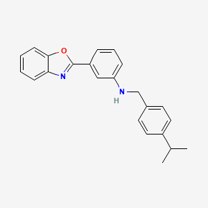 molecular formula C23H22N2O B4666343 3-(1,3-benzoxazol-2-yl)-N-(4-isopropylbenzyl)aniline 