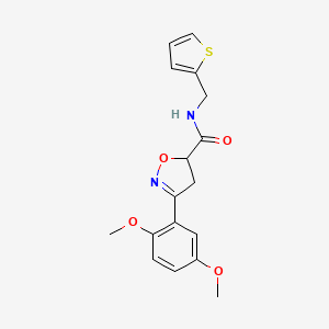 3-(2,5-dimethoxyphenyl)-N-(2-thienylmethyl)-4,5-dihydro-5-isoxazolecarboxamide