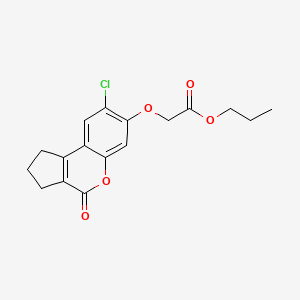 propyl [(8-chloro-4-oxo-1,2,3,4-tetrahydrocyclopenta[c]chromen-7-yl)oxy]acetate