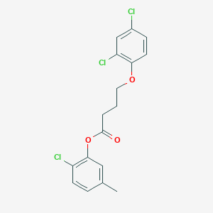 molecular formula C17H15Cl3O3 B4666387 2-chloro-5-methylphenyl 4-(2,4-dichlorophenoxy)butanoate 