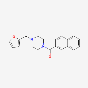 molecular formula C20H20N2O2 B4666403 1-(2-furylmethyl)-4-(2-naphthoyl)piperazine 