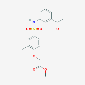 methyl (4-{[(3-acetylphenyl)amino]sulfonyl}-2-methylphenoxy)acetate