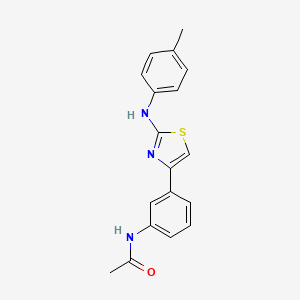 molecular formula C18H17N3OS B4666439 N-(3-{2-[(4-methylphenyl)amino]-1,3-thiazol-4-yl}phenyl)acetamide 
